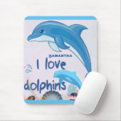 Modern & Cool Love Dolfijnen Citaten Naam Muismat (Met muis)