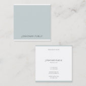 Modern Cool Minimalist Blauw Groen Eenvoudige Sjab Vierkante Visitekaartje (Voorkant / Achterkant)