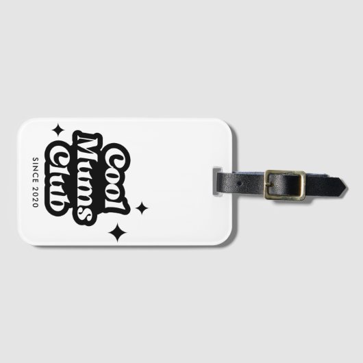 Modern Cool moeders club Retro  Groovy Bagagelabel (Voorkant (horizontaal))