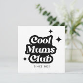 Modern Cool moeders club Retro  Groovy Bedankkaart (Staand voorkant)