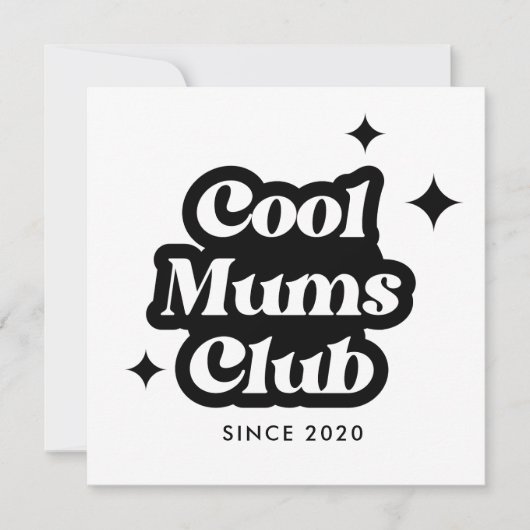 Modern Cool moeders club Retro  Groovy Bedankkaart (Voorkant)