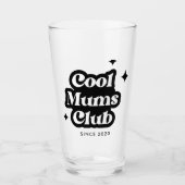 Modern Cool moeders club Retro  Groovy Glas (Voorkant)