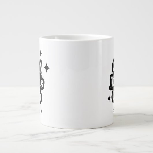 Modern Cool moeders club Retro Groovy Grote Koffiekop (Voorkant)