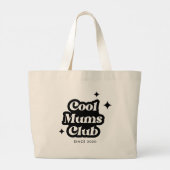 Modern Cool moeders club Retro  Groovy Grote Tote Bag (Achterkant)