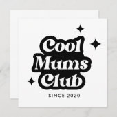 Modern Cool moeders club Retro Groovy Kaart (Voorkant / Achterkant)