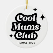 Modern Cool moeders club Retro  Groovy Keramisch Ornament (Voorkant)