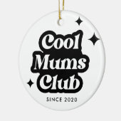 Modern Cool moeders club Retro  Groovy Keramisch Ornament (Links)