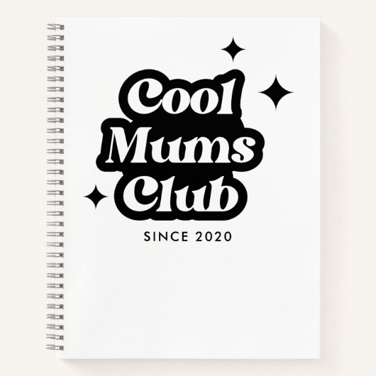 Modern Cool moeders club Retro  Groovy Notitieboek (Voorkant)