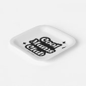 Modern Cool moeders club Retro  Groovy Papieren Bordje (Gebogen)