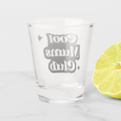 Modern Cool moeders club Retro  Groovy Shot Glas (Achterkant)