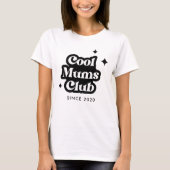 Modern Cool moeders club Retro Groovy T-shirt (Voorkant)