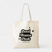 Modern Cool moeders club Retro  Groovy Tote Bag (Achterkant)