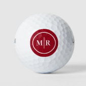 Modern Cool Monogram Golf Balls Golfballen (Voorkant)
