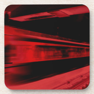 Modern, cool motief concept in rood en zwart bier onderzetter