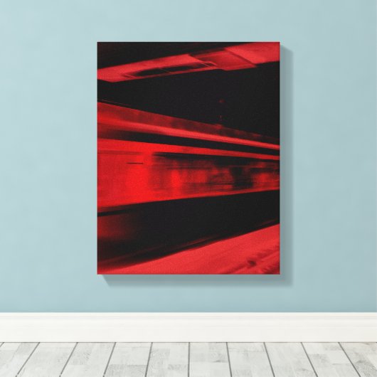 Modern, cool motief concept in rood en zwart canvas afdruk (Insitu (Houten vloer))