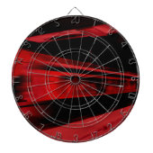 Modern, cool motief concept in rood en zwart dartbord (Voorkant)