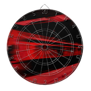 Modern, cool motief concept in rood en zwart dartbord