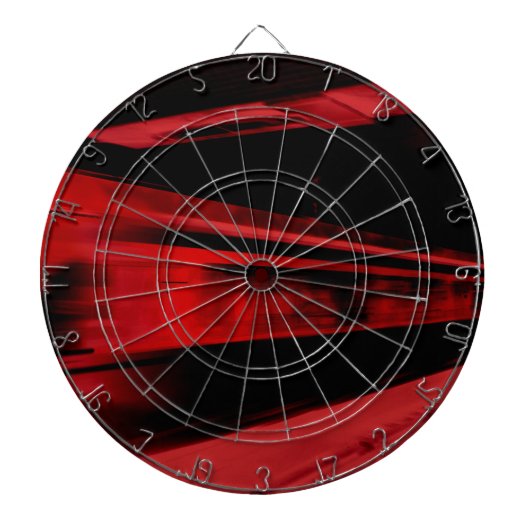 Modern, cool motief concept in rood en zwart dartbord (Voorkant)