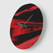 Modern, cool motief concept in rood en zwart grote klok (Hoek)
