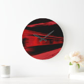 Modern, cool motief concept in rood en zwart grote klok (Huis)