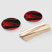 Modern, cool motief concept in rood en zwart handwaaier (Niet-gemonteerd)