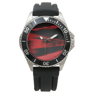 Modern, cool motief concept in rood en zwart horloge