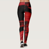 Modern, cool motief concept in rood en zwart leggings (Achterkant)