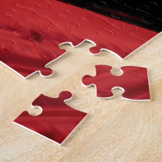 Modern, cool motief concept in rood en zwart legpuzzel (Zijkant)