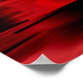 Modern, cool motief concept in rood en zwart poster (Hoek)