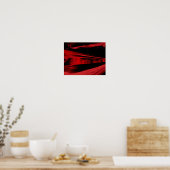 Modern, cool motief concept in rood en zwart poster (Keuken)