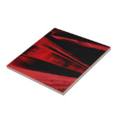 Modern, cool motief concept in rood en zwart tegeltje (Zijkant)