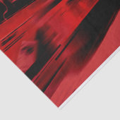 Modern, cool motief concept in rood en zwart tissuepapier (Detail)