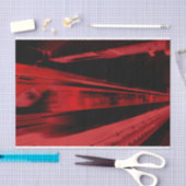 Modern, cool motief concept in rood en zwart tissuepapier (Craft)