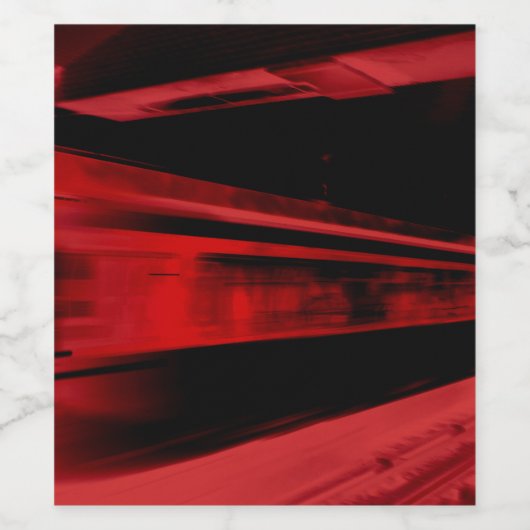 Modern, cool motief concept in rood en zwart wijn etiket (Enkel label)