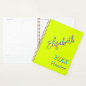 Modern Cool Neon Chartreus Wekelijks en Maandelijk Planner (Display)