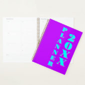 Modern Cool Neon Paarse Wekelijks en Maandelijks 2 Planner (Display)