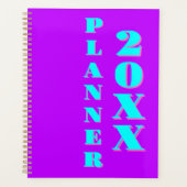Modern Cool Neon Paarse Wekelijks en Maandelijks 2 Planner (Voorkant)