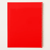 Modern Cool Neon Red Pink Wekelijks en Maandelijks Planner (Achterkant)