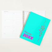 Modern Cool Neon Turquoise Wekelijks en Maandelijk Planner (Display)