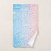 Modern Cool Ombre Glitter Bokeh Bad Handdoek (Handdoek)