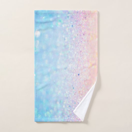 Modern Cool Ombre Glitter Bokeh Bad Handdoek (Handdoek)