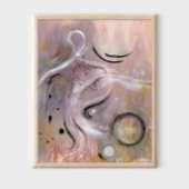 Modern cool paarse violet abstracte kunst Poster