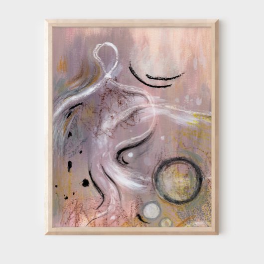 Modern cool paarse violet abstracte kunst Poster