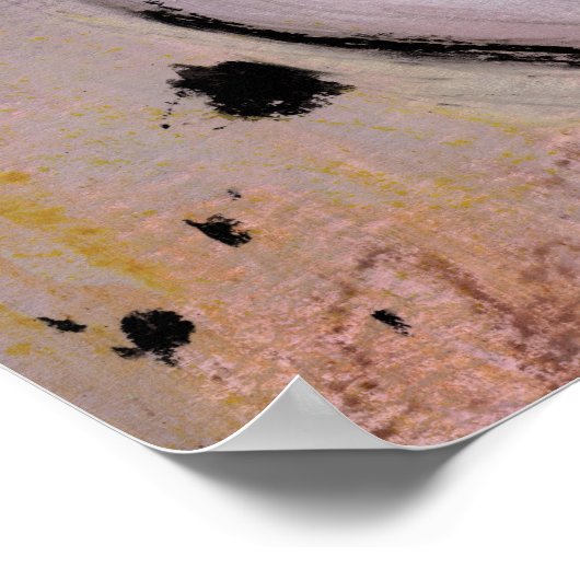 Modern cool paarse violet abstracte kunst Poster (Hoek)