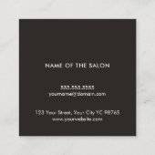 Modern Cool Pastel Bobby Pins Hair Salon Vierkante Visitekaartje (Achterkant)