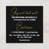 Modern Cool Photo Afbeelding Sjabloon Gele Slogan Vierkante Visitekaartje (Achterkant)