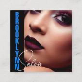 Modern Cool Photo Afbeelding Sjabloon Lichtblauw S Vierkante Visitekaartje (Voorkant)