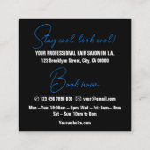 Modern Cool Photo Afbeelding Sjabloon Lichtblauw S Vierkante Visitekaartje (Achterkant)