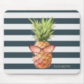 Modern Cool Pineapple Stripes Muismat (Voorkant)