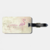 Modern Cool Pink Flamingo, Bokeh - Gepersonaliseer Bagagelabel (Achterkant horizontaal)